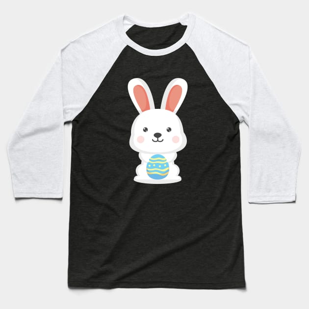 Easter Bunny - Happy Easter Baseball T-Shirt by vladocar